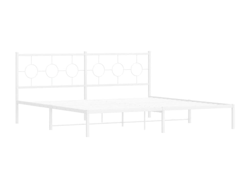 White Metal Bed Frame, 200 x 200 cm