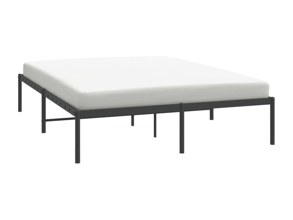 Black Metal Bed Frame, 140 x 190 cm