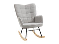 Gray Boucle Fabric Accent Chair