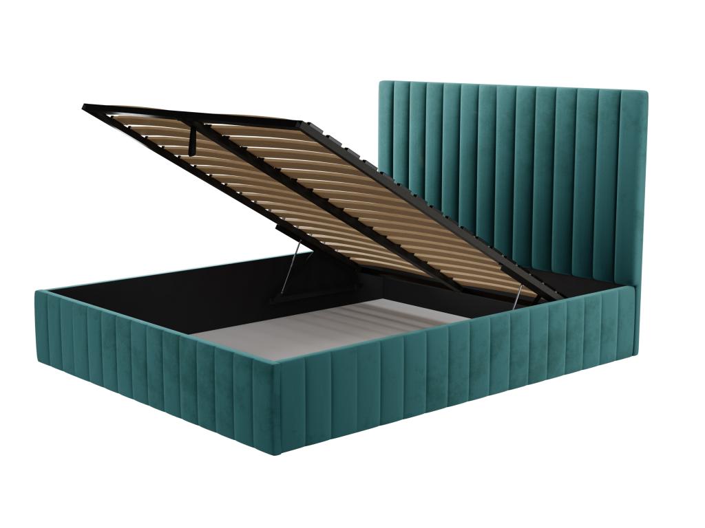 Blue Velvet Bed, 180 x 200 cm