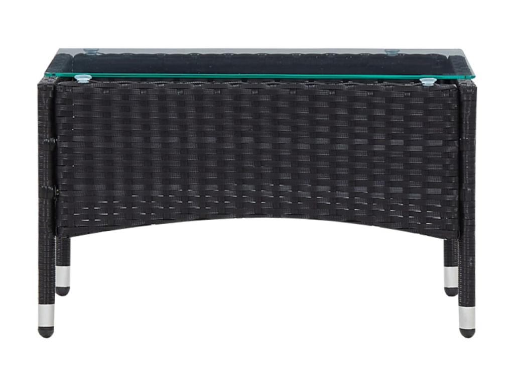 Black Woven Resin Wicker Outdoor Furniture Set