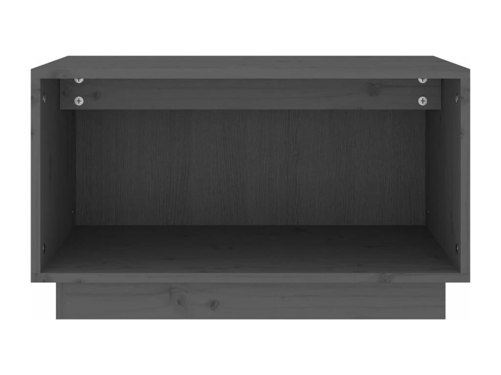 Gray Pine Wood TV Stand, 60 x 35 x 35 cm