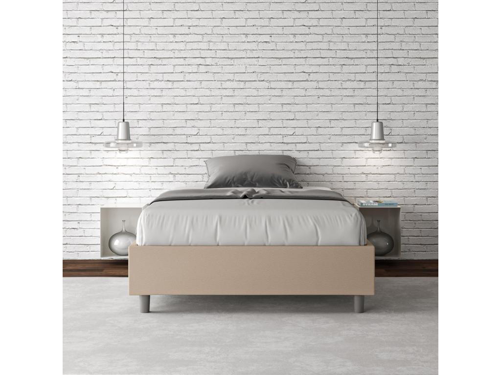 Faux Leather Bed, 140 x 190 cm