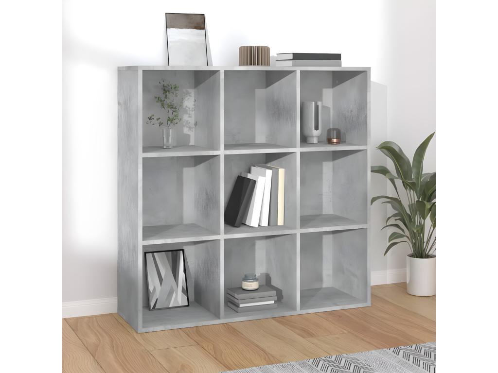 Gray Bookcase, 98 x 30 x 98 cm