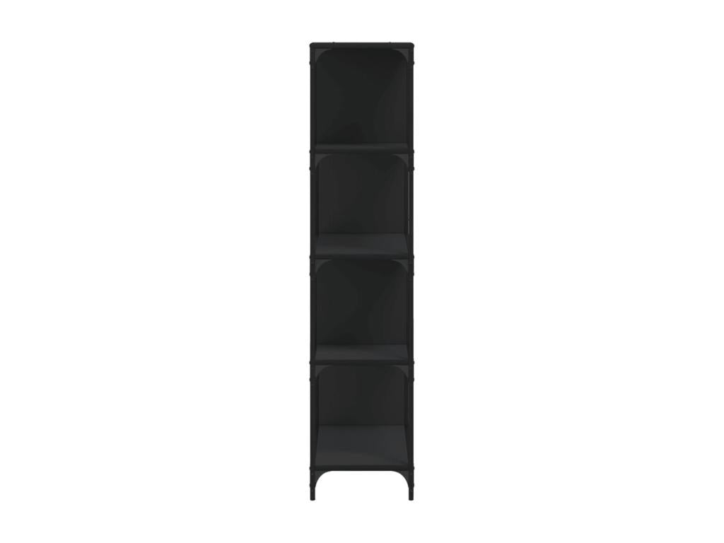 Black Engineered Wood Bookcase, 139 x 33.5 x 149 cm