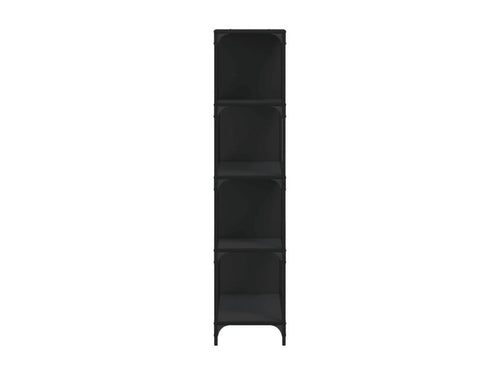 Black Engineered Wood Bookcase, 139 x 33.5 x 149 cm