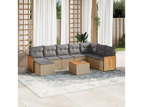 Beige Woven Resin Wicker Outdoor Furniture Set - dlz1766569353142