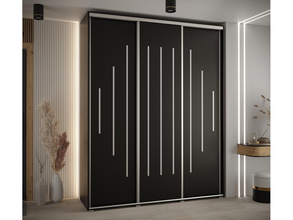 Black Wardrobe, 200 x 45 x 235.2 cm