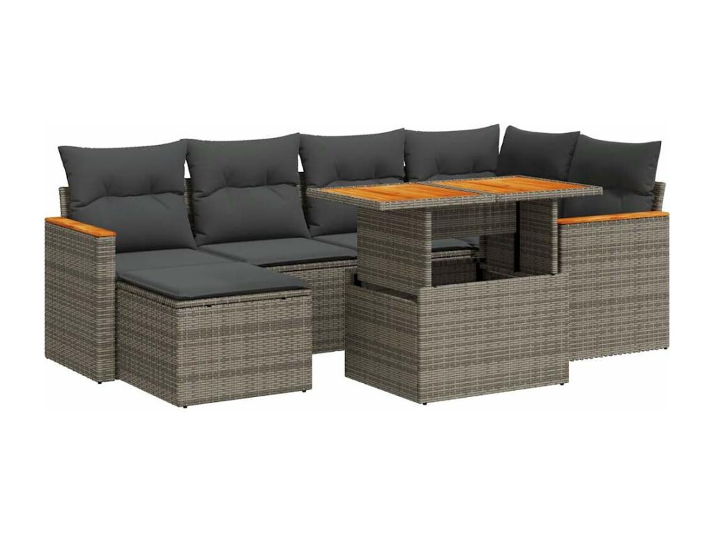 Gray Woven Resin Wicker Outdoor Furniture Set - dlz1766569348282