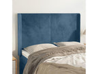 Blue Velvet Bed, 147 x 16 x 118 cm