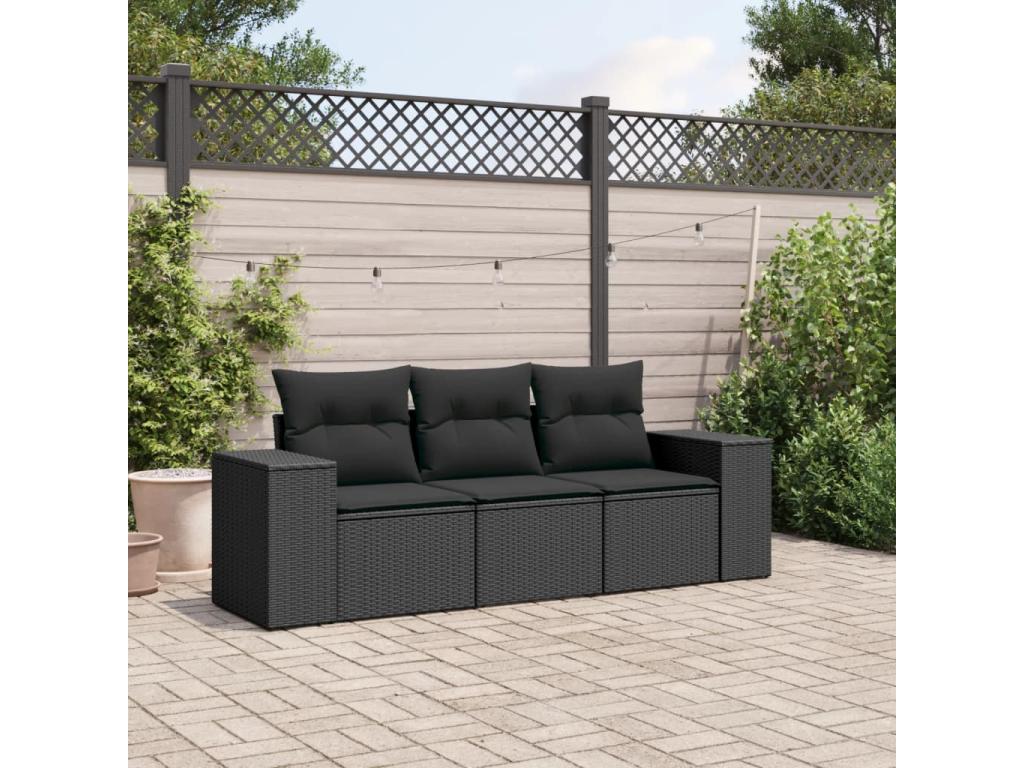 Black Woven Resin Wicker Outdoor Furniture Set - dlz1766568809229