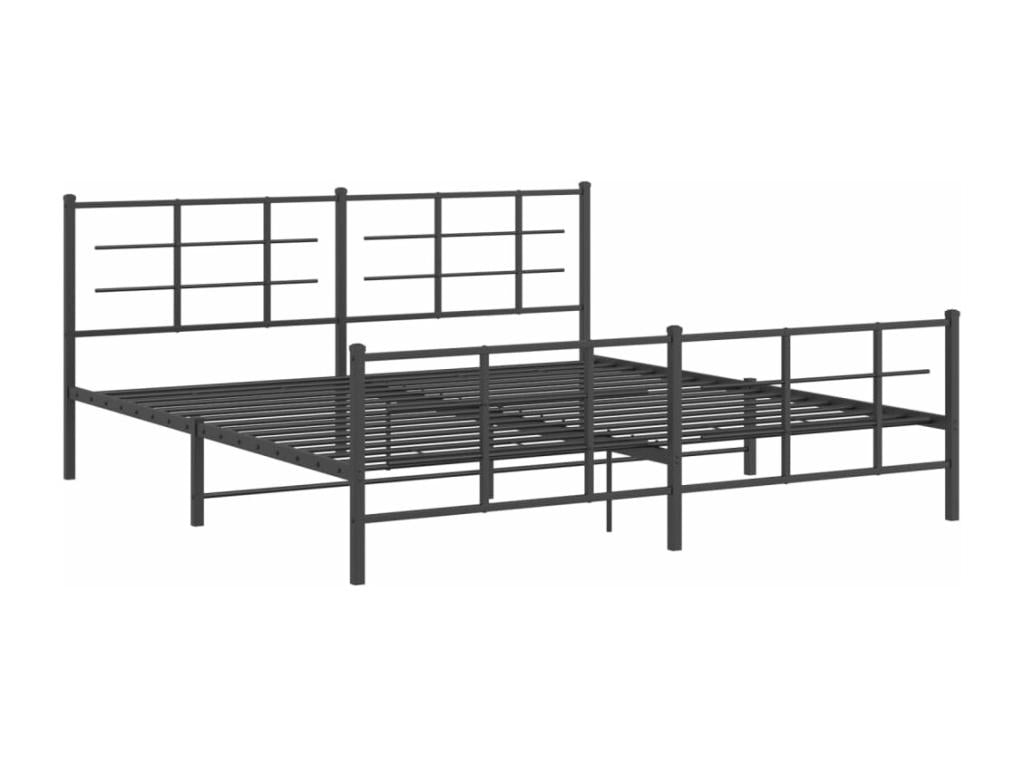 Black Metal Bed Frame, 193 x 203 cm