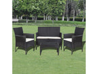 Black Woven Resin Wicker Outdoor Furniture Set - dlz1766569291582