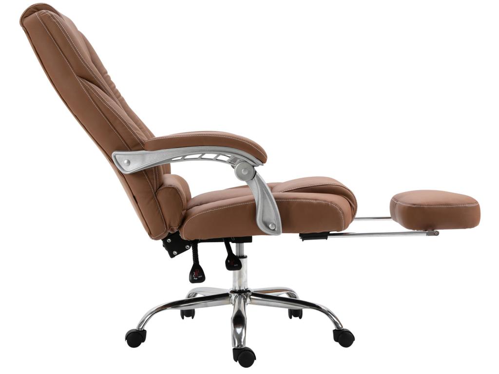 Brown Faux Leather Chair