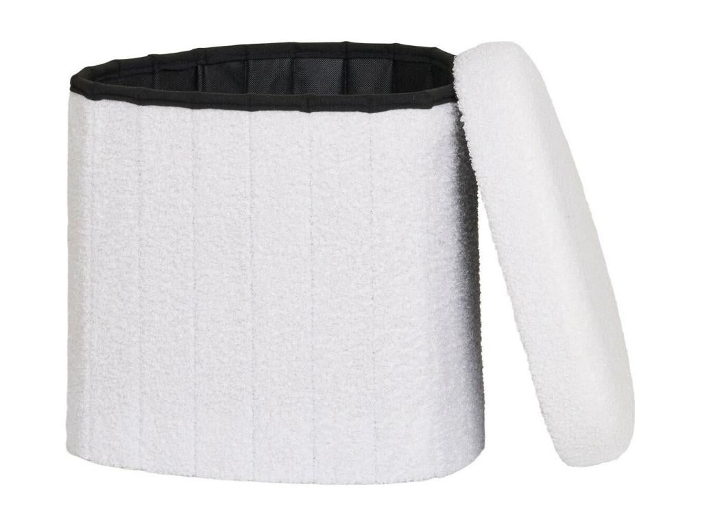 White Ottoman, 42.5 x 36.5 x 37.5 cm