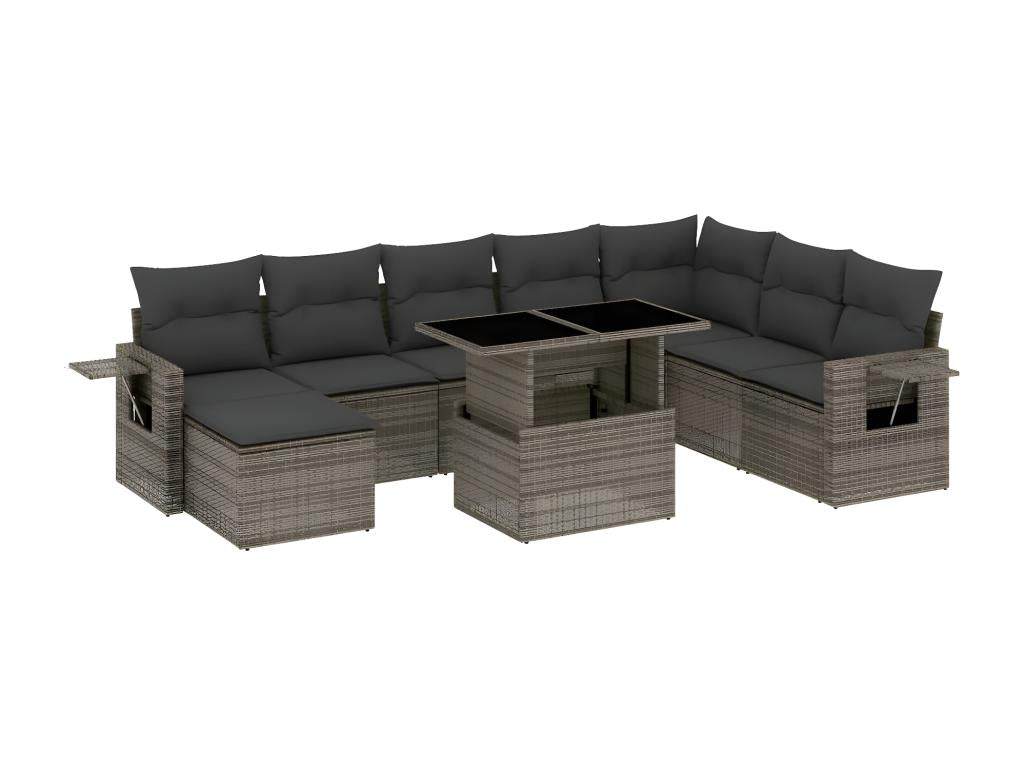 Gray Woven Resin Wicker Outdoor Furniture Set - dlz1766569393819