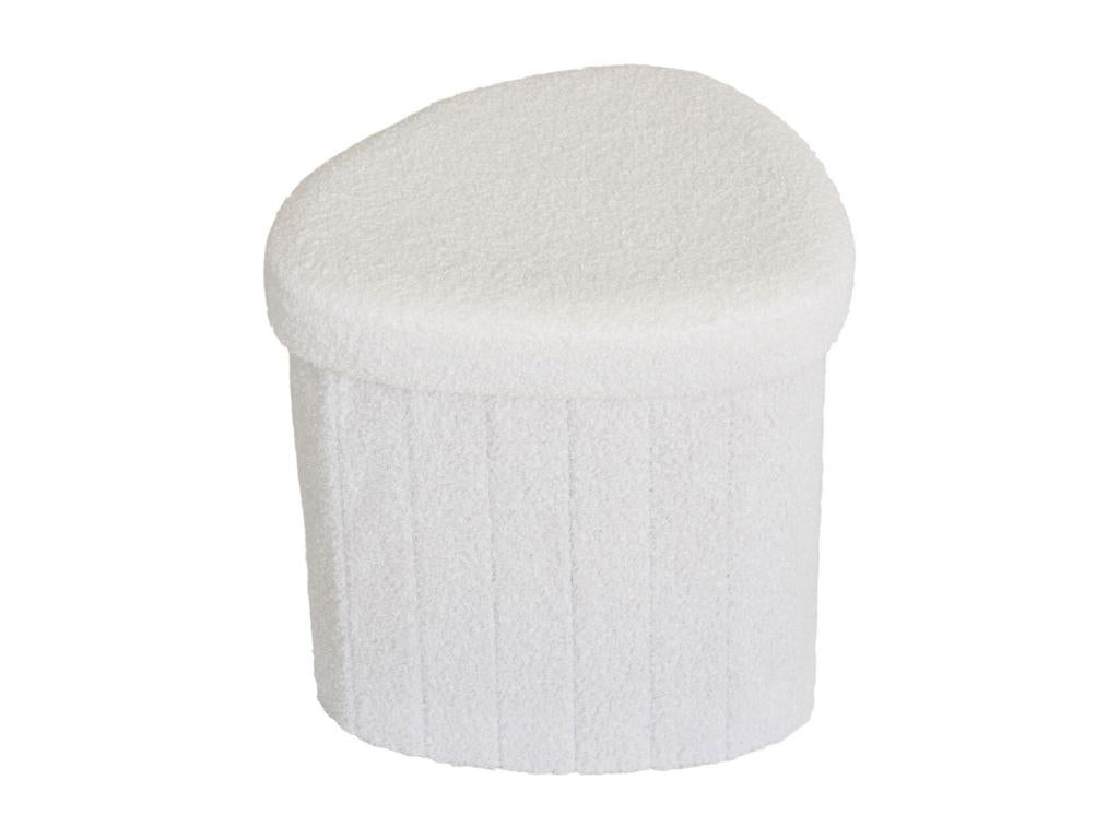 White Ottoman, 42.5 x 36.5 x 37.5 cm