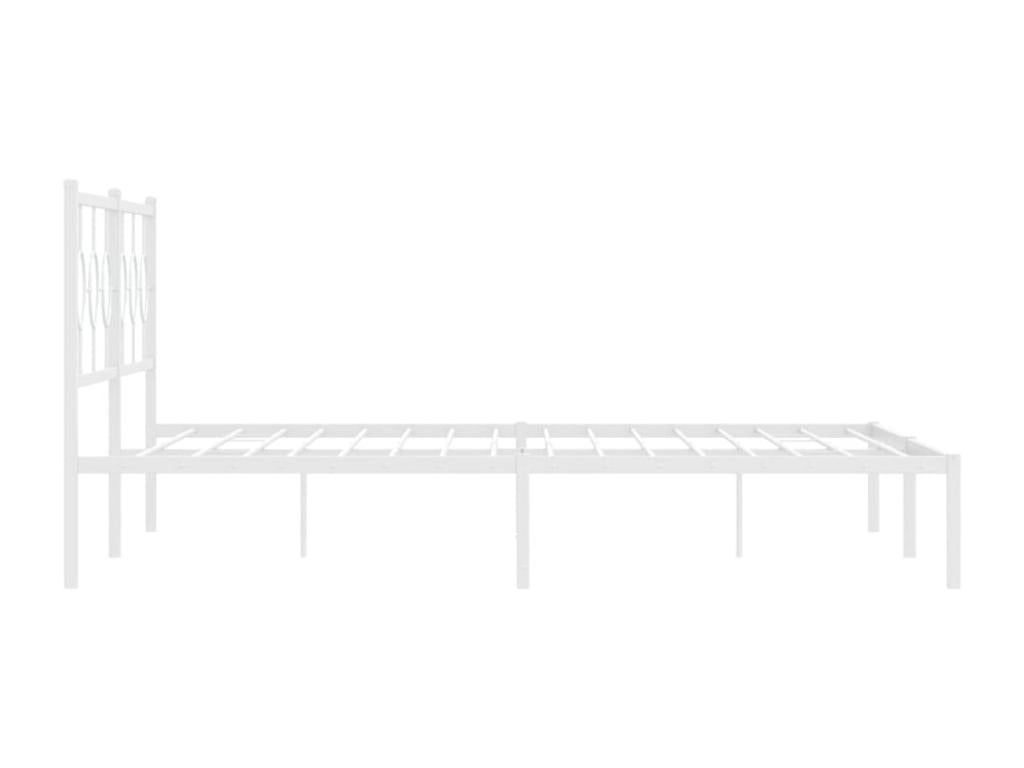 White Metal Bed Frame, 200 x 200 cm