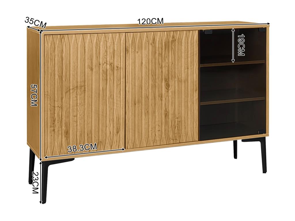 Natural Sideboard, 60 x 35 x 160 cm