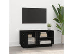 Black Pine Wood TV Stand, 80 x 35 x 40.5 cm