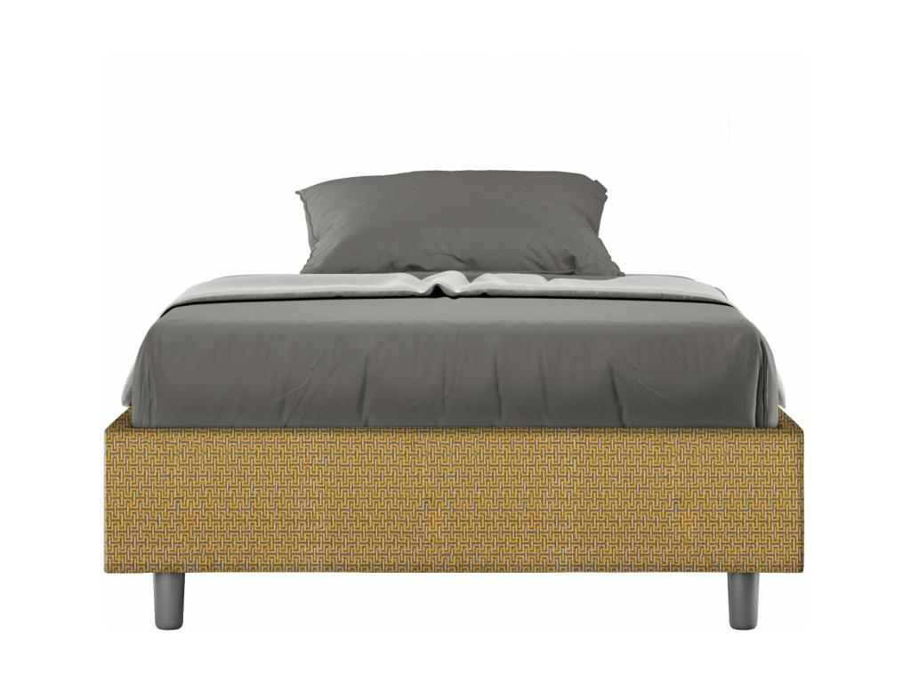 Yellow Fabric Bed Frame, 120 x 190 cm