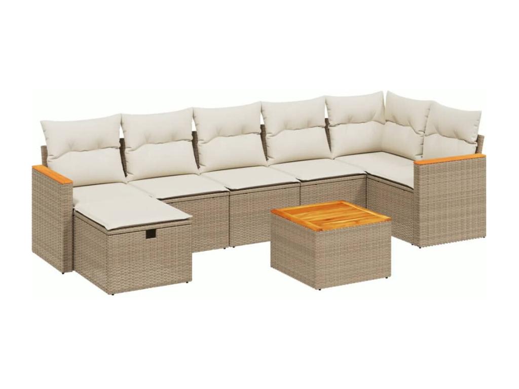 Beige Woven Resin Wicker Outdoor Furniture Set - dlz1766569096414