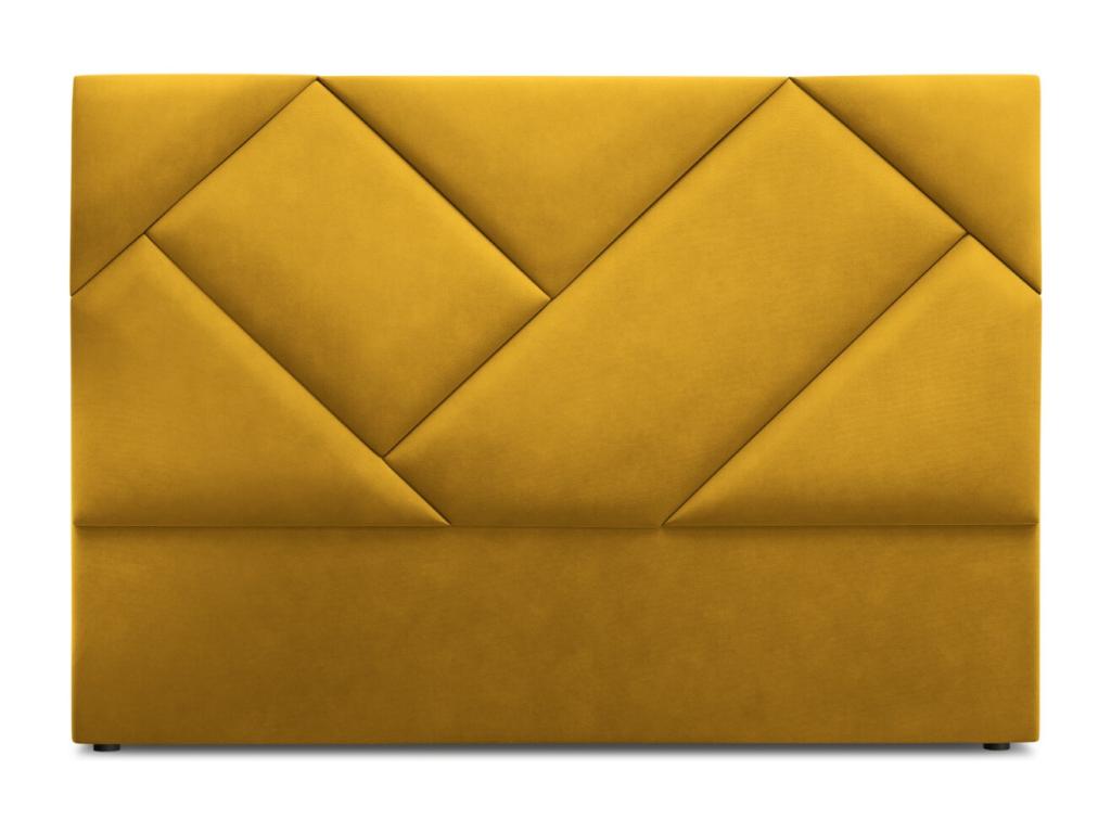 Yellow Velvet Bed, 200 x 8 x 120 cm
