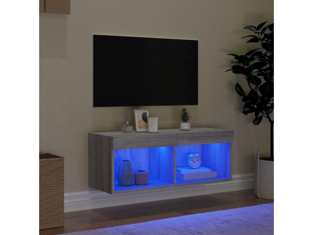 Gray TV Stand, 80 x 30 x 30 cm