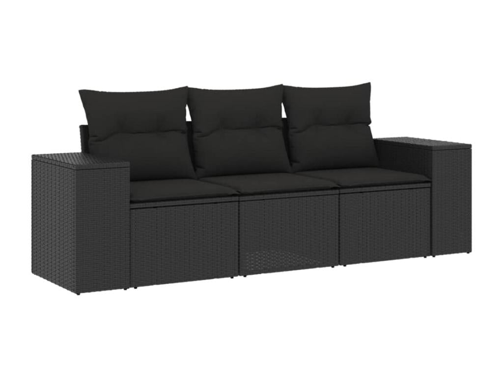 Black Woven Resin Wicker Outdoor Furniture Set - dlz1766568809229