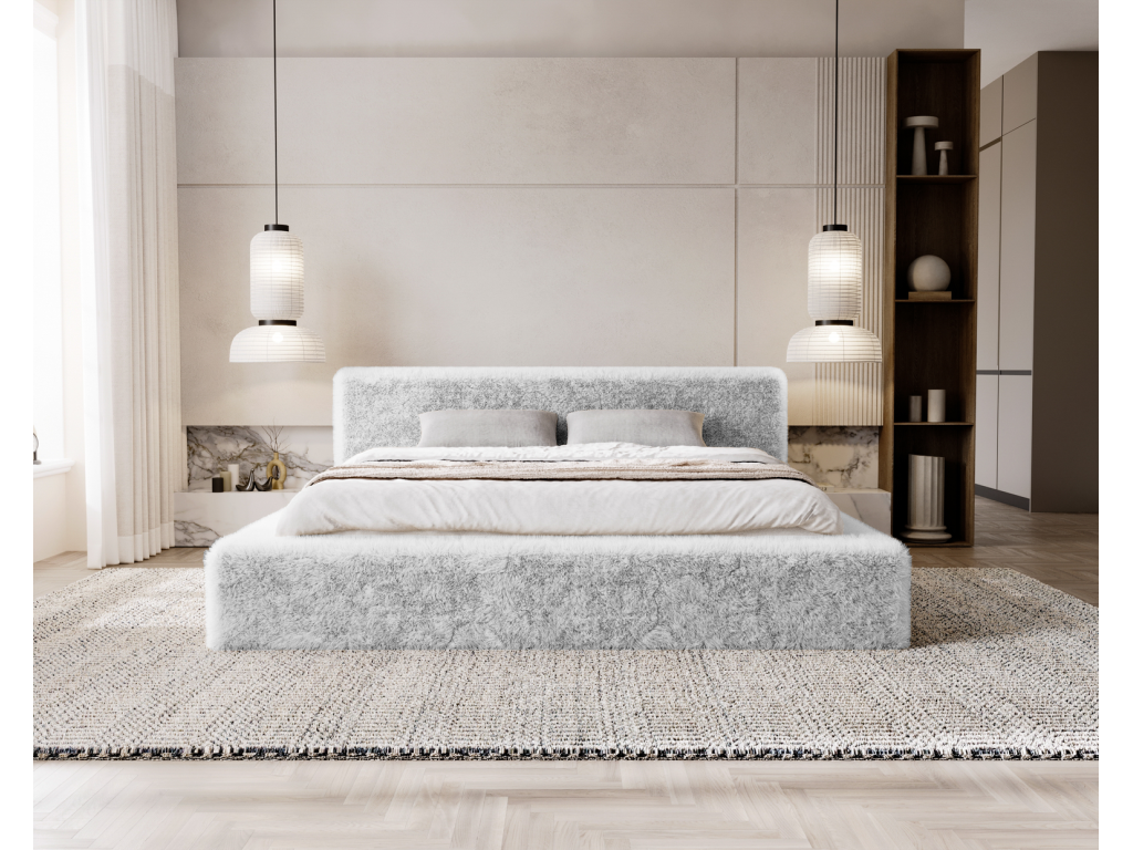 Gray Fabric Bed, 140 x 200 cm - dlz1766568754874