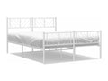 White Metal Bed Frame, 140 x 200 cm