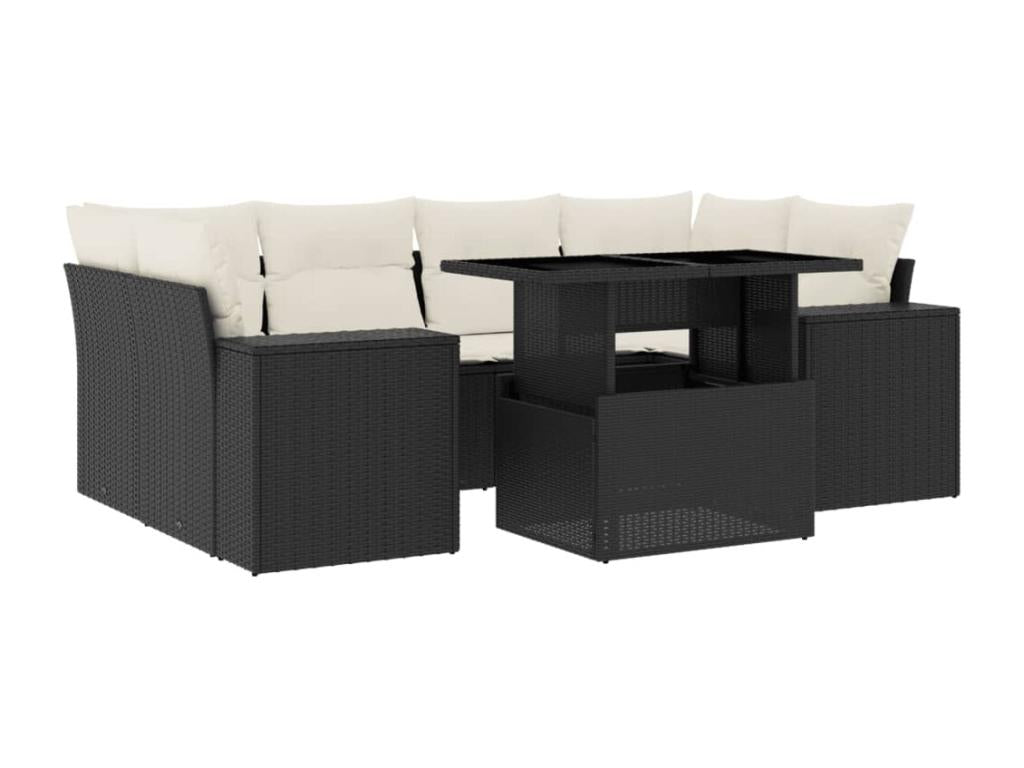 Black Woven Resin Wicker Outdoor Furniture Set - dlz1766569243399