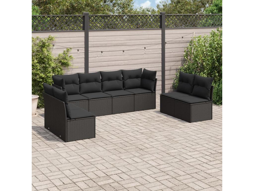 Black Woven Resin Wicker Outdoor Furniture Set - dlz1766568772924
