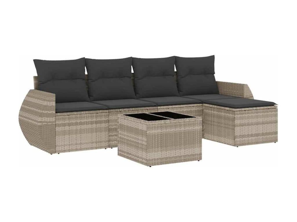 Gray Woven Resin Wicker Outdoor Furniture Set - dlz1766569098835