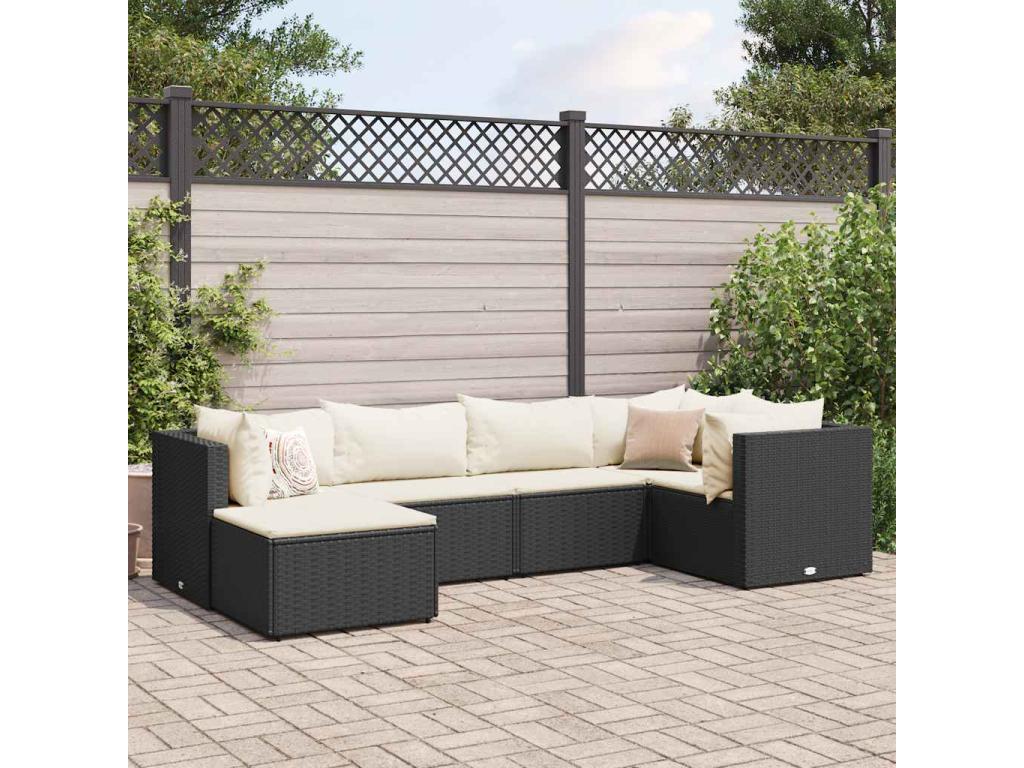 Black Woven Resin Wicker Outdoor Furniture Set - dlz1766569040358