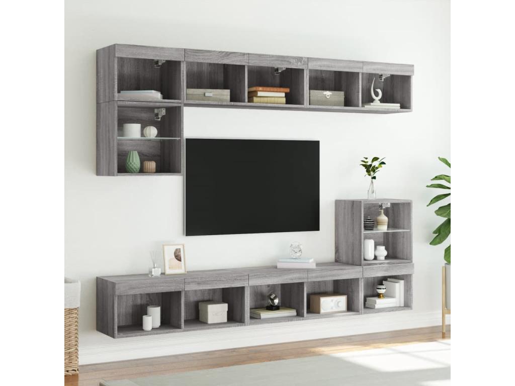 Gray TV Stand, 80 x 30 x 30 cm