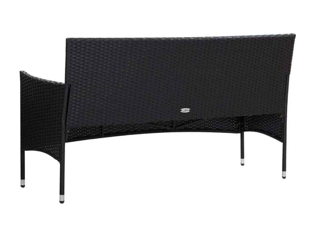 Black Woven Resin Wicker Outdoor Furniture Set