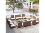 Brown Woven Resin Wicker Outdoor Furniture Set - dlz1766569018867