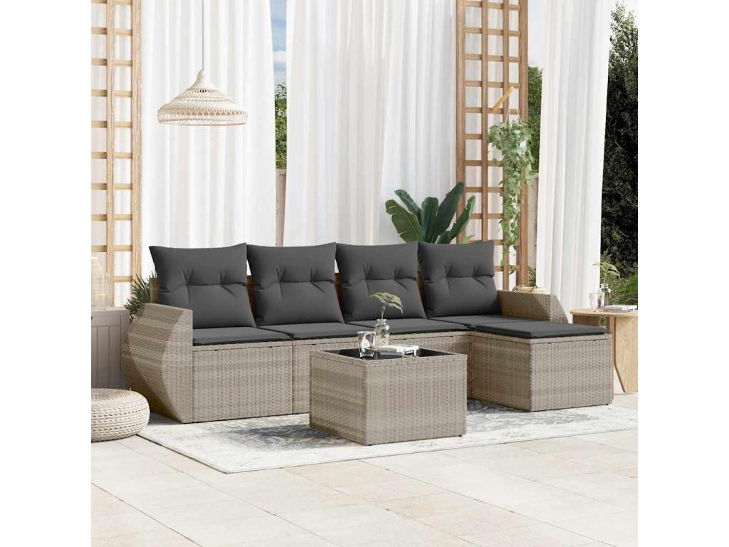 Gray Woven Resin Wicker Outdoor Furniture Set - dlz1766569098835