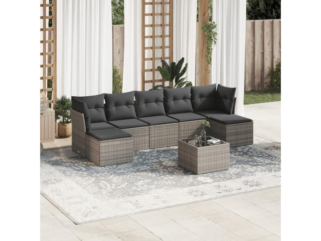 Gray Woven Resin Wicker Outdoor Furniture Set - dlz1766568795179