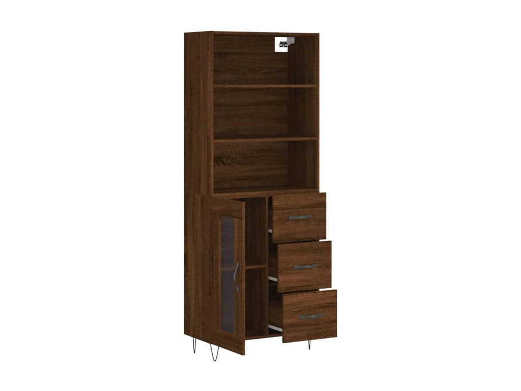 Brown Engineered Wood Sideboard, 69.5 x 34 x 180 cm