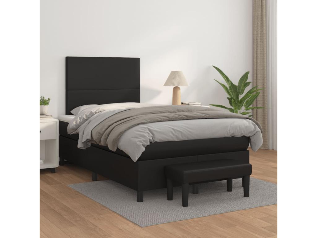 Black Faux Leather Mattress, 120 x 190 cm