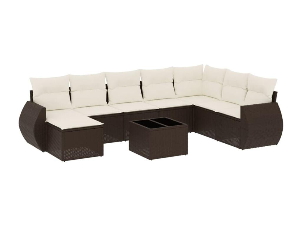 Brown Woven Resin Wicker Outdoor Furniture Set - dlz1766569302464