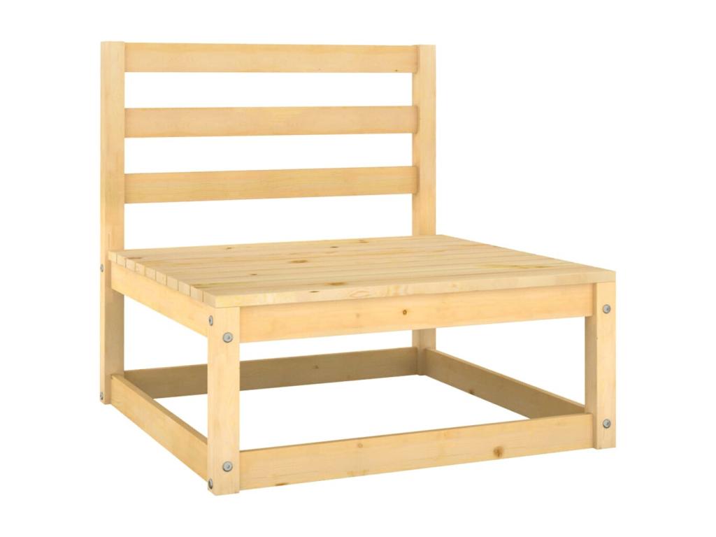 Gray Pine Wood Outdoor Furniture Set
