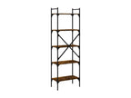 Brown Oak Wood Bookcase, 56 x 31.5 x 174 cm