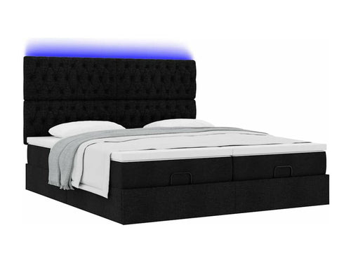 Black Fabric Mattress, 160 x 200 cm