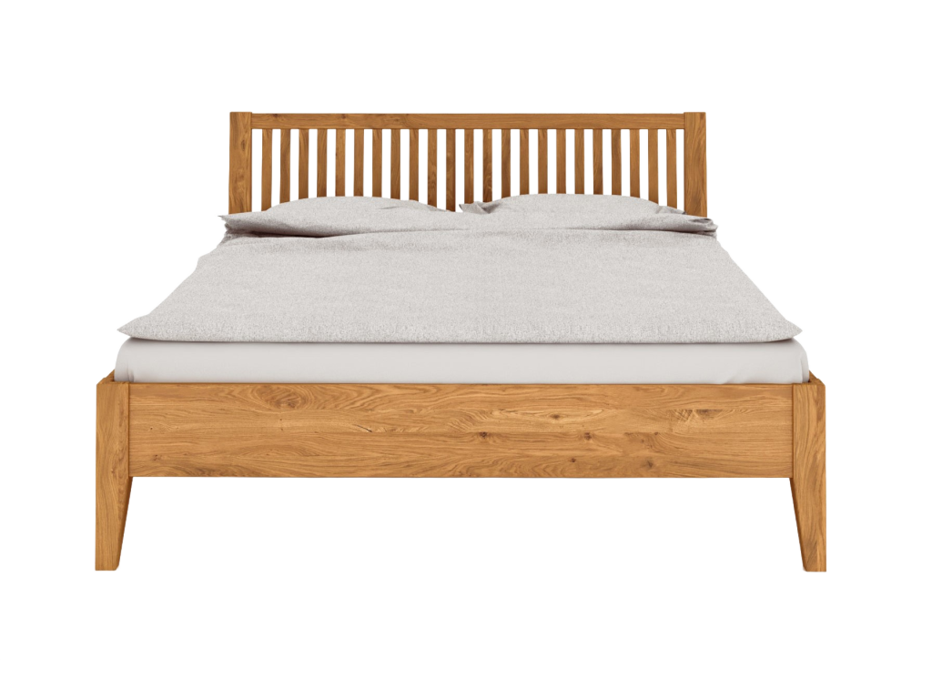Natural Oak Wood Bed, 140 x 200 cm