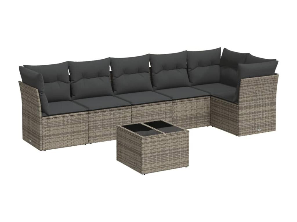 Gray Woven Resin Wicker Outdoor Furniture Set - dlz1766568798835