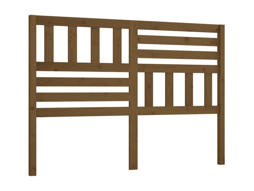 Brown Solid Wood Bed, 141 x 4 x 100 cm