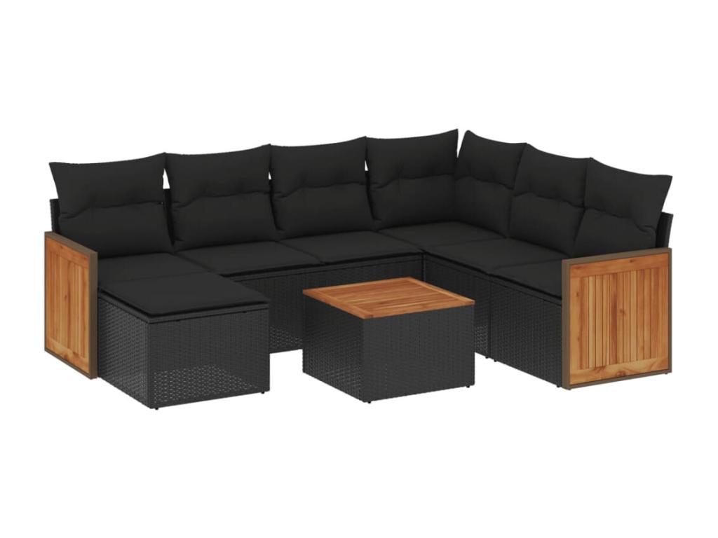 Black Woven Resin Wicker Outdoor Furniture Set - dlz1766568979470